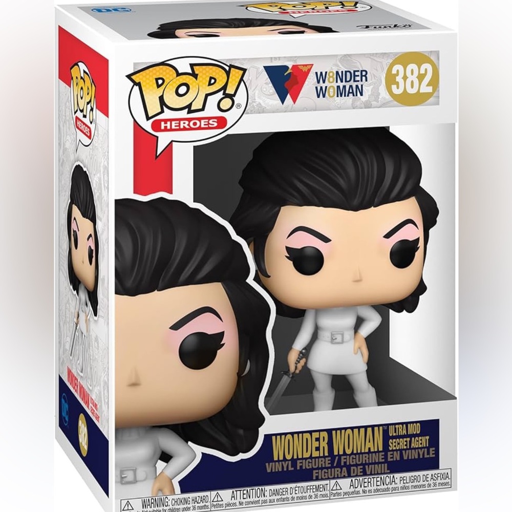 Funko Pop rare vinyl nwt Wonder Woman collectors heroes 382 movie secret agent - Picture 1 of 1